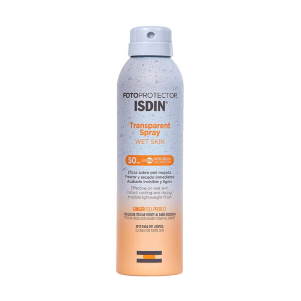 Fotoprotector Isdin ® Transparent Spray Wet Skin 50+ 200Ml